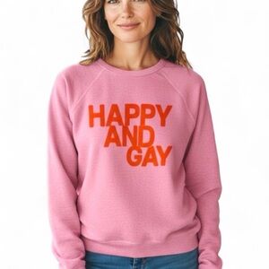 Free City Pink Crewneck Sweatshirt M